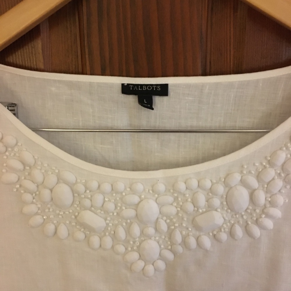 Talbots embellished beach coverup